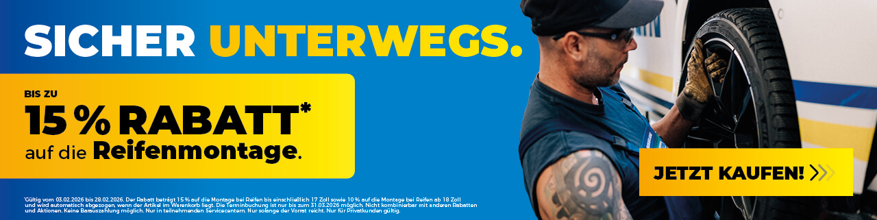 Bis zu 15 % Rabatt auf die Montage