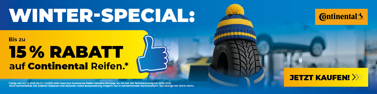 Bis zu 15 % auf Continental Reifen