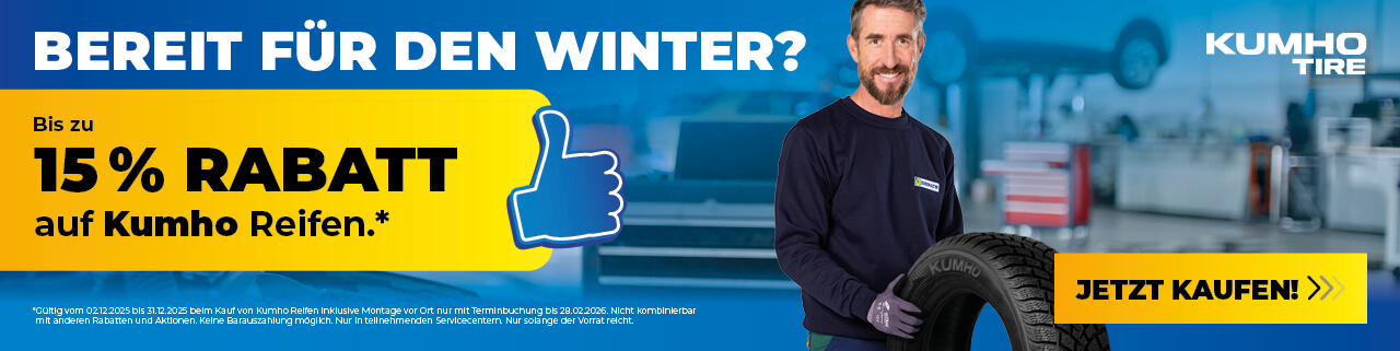 Bis zu 15 % auf KUMHO Reifen