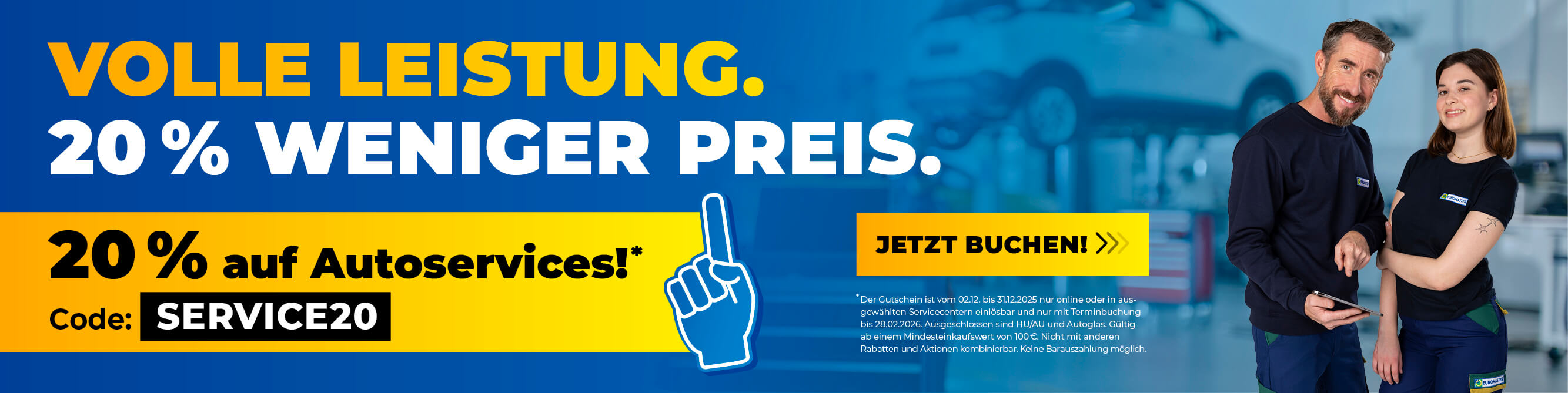 20 % auf Autoservices