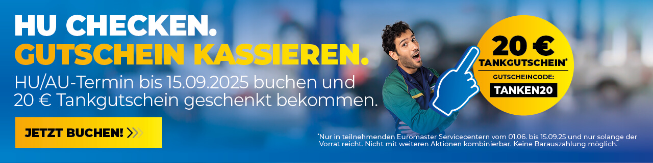 20 € Tankgutschein für jede TÜV Buchung