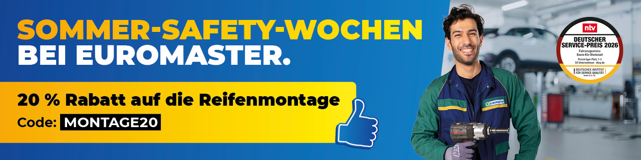 20 % auf die Reifenmontage