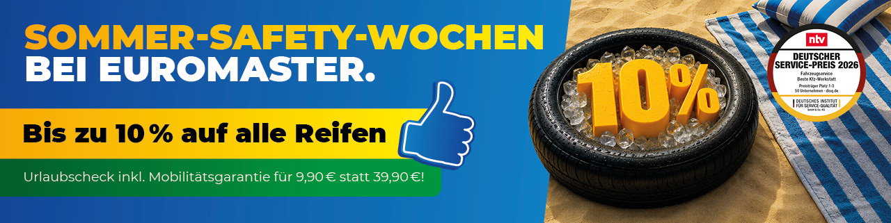 Bis zu 10 % Rabatt auf alle Reifen
