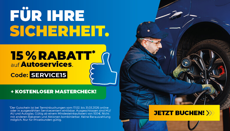 15 % Rabatt auf Autoservices